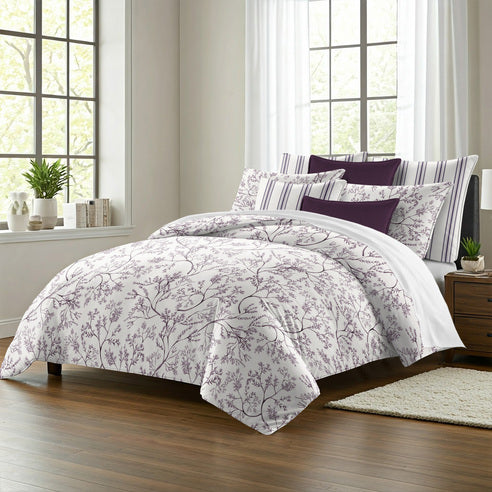 Couvre lit Tinsley Plum fabriqué au Canada par Colcha Linens – Image 2