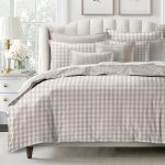 Couvre lit Walker Check naturel - Fabriqué au Canada