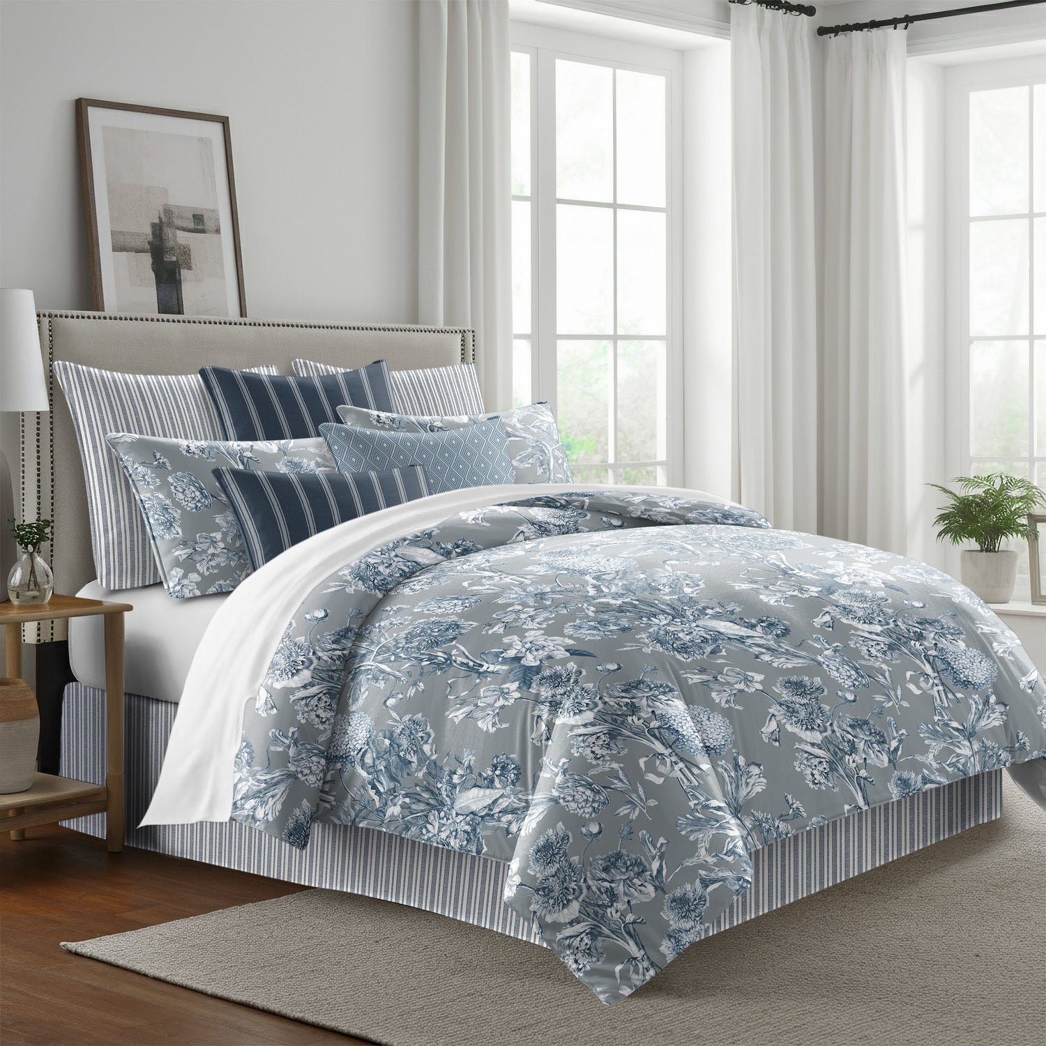 Couvre-lit Alexandria Shadow de Colcha Linens - Fabriqué au Canada