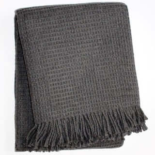 Couvre lit basic gaufré gris foncé
