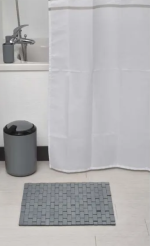 Tapis de bain en bambou couleur gris