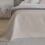 Couvre-lit matelassé diamant beige
