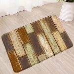Tapis de bain teinte terre cuite