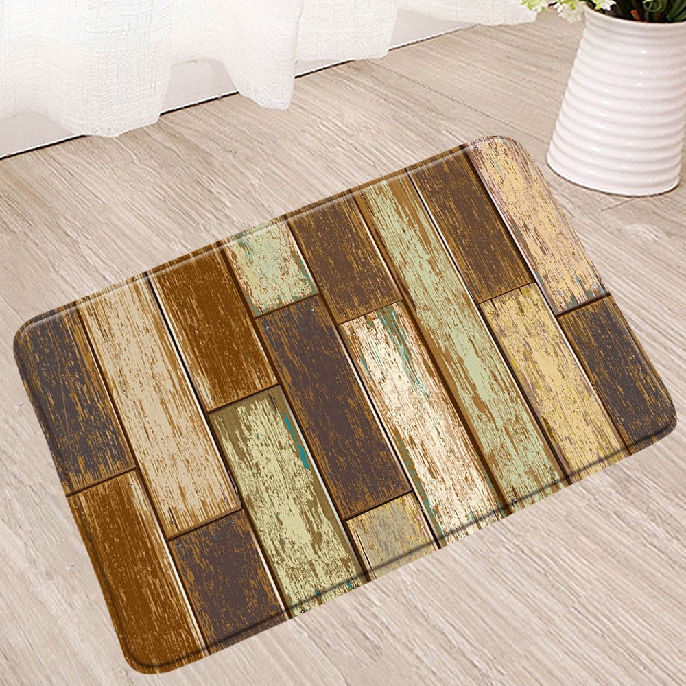 Tapis de bain teinte terre cuite