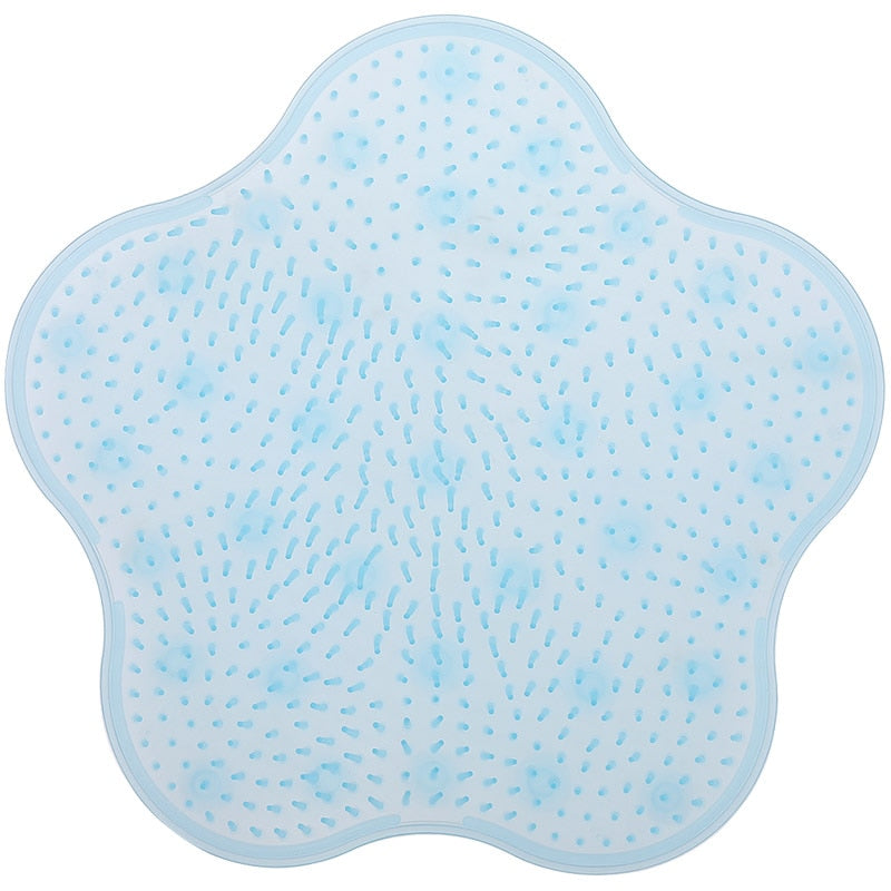 Tapis magique salle de bain bleu