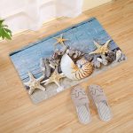 Tapis de bain avec plusieurs coquillages