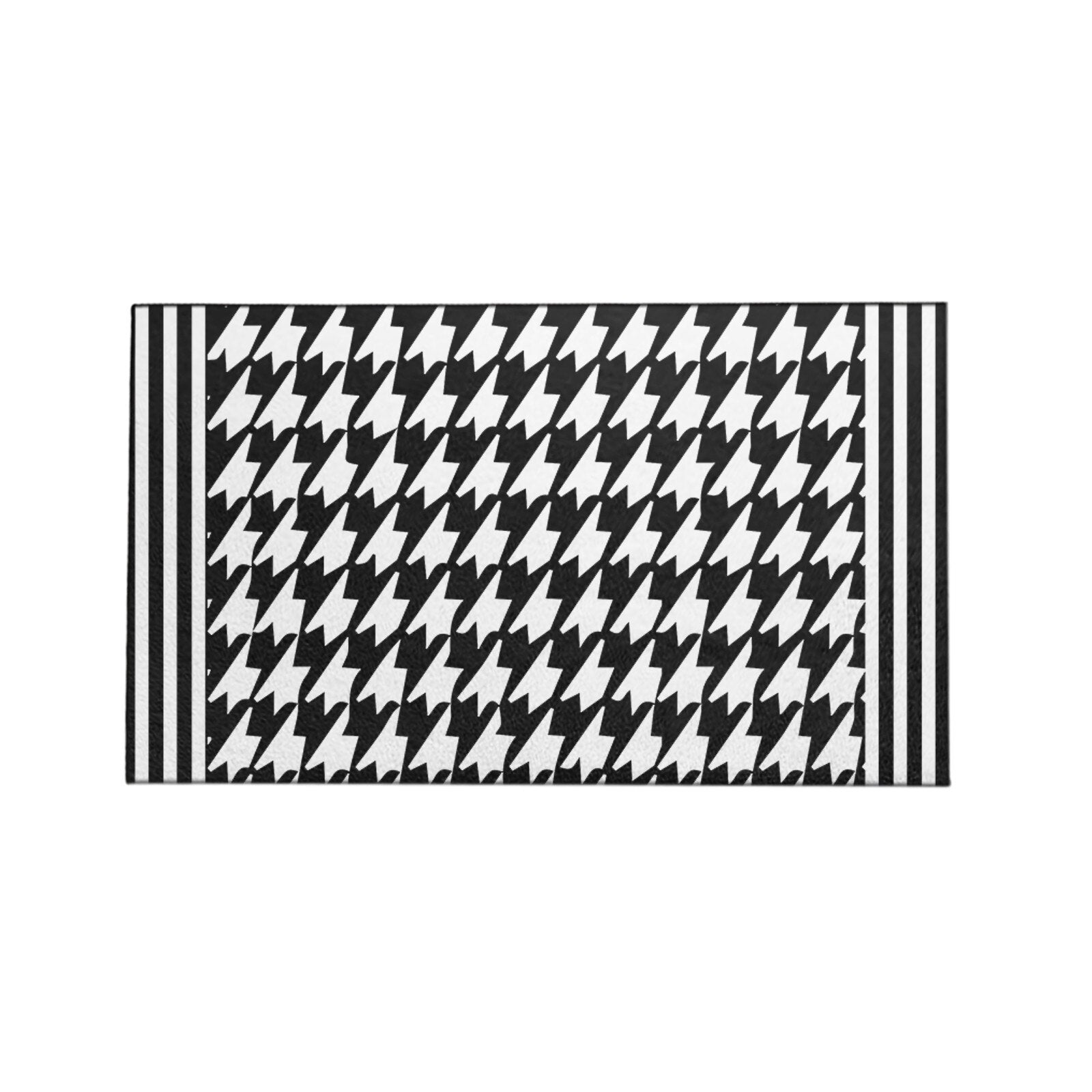 Tapis design salle de bain damier