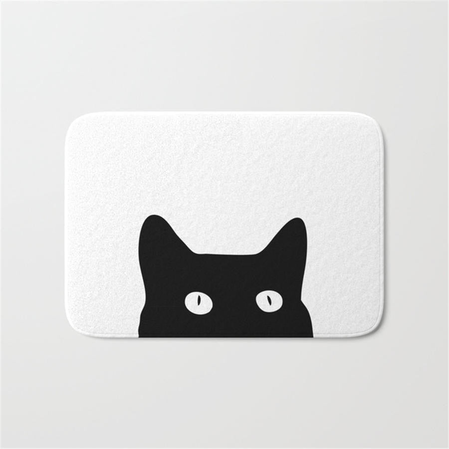 tapis de bain chat noir