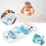 Tapis de bain pour bébé avec siège intégré