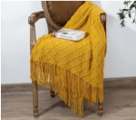 Couvre lit Cozy jaune moutarde