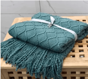 Couvre-lit Cozy en sarcelle