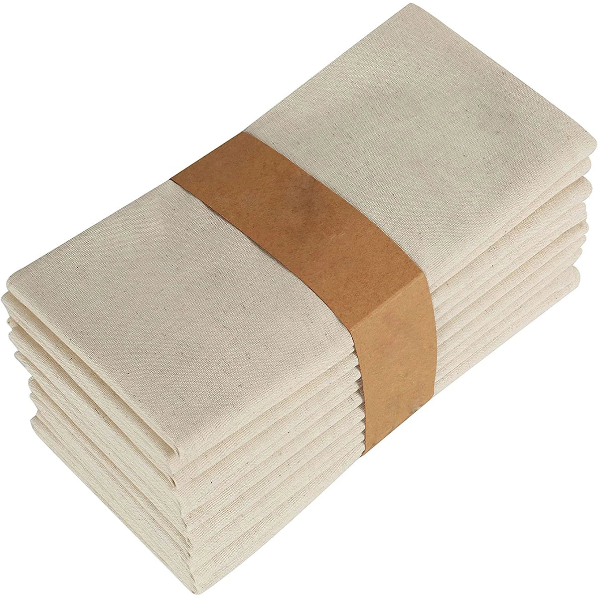 Serviette de table - ensemble de 6 beige en polyester – Image 5