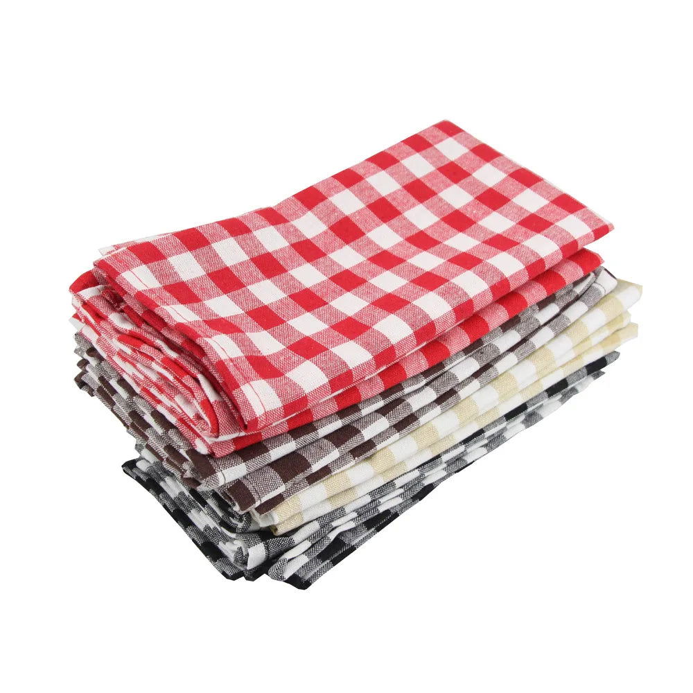 Serviette de table ensemble de 12 tartan en polycoton – Image 7