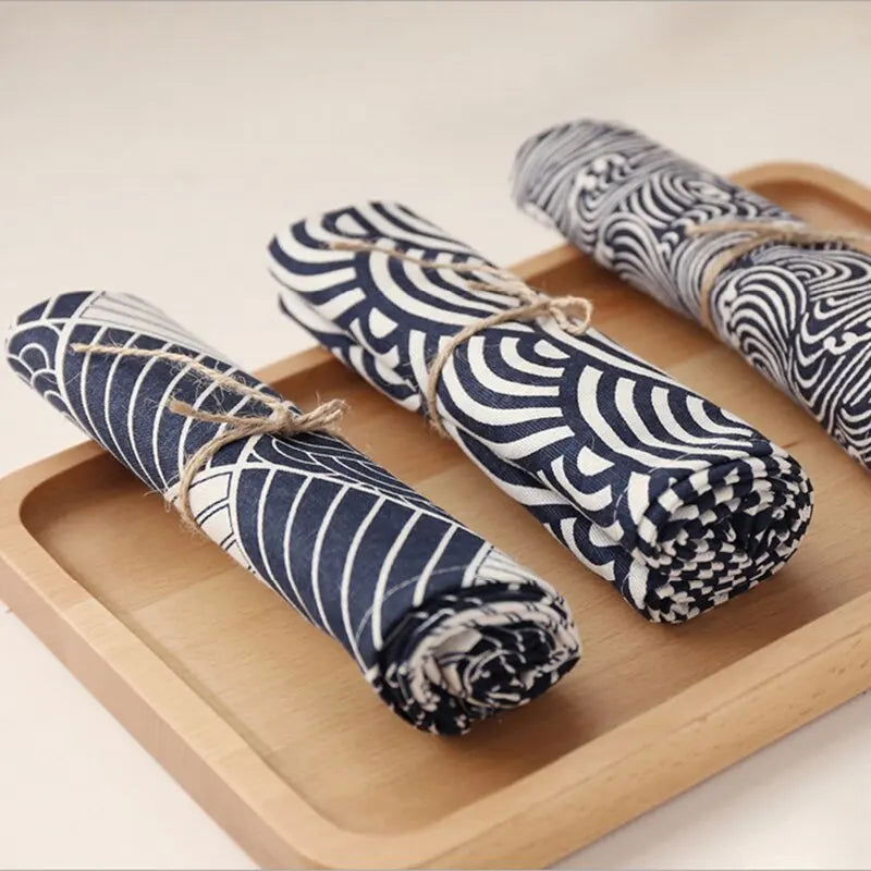 Serviette de table en polycoton avec motifs japonais - pack de 4 – Image 6