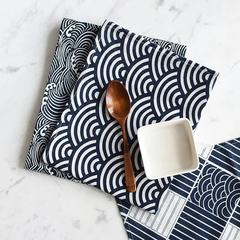 Serviette de table en polycoton avec motifs japonais - pack de 4 – Image 7