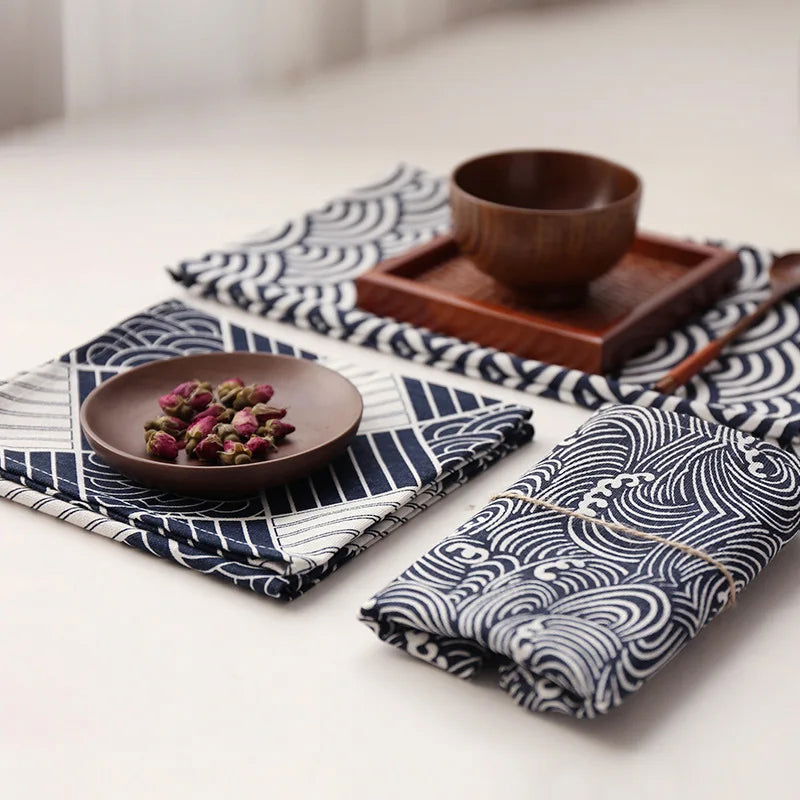 Serviette de table en polycoton avec motifs japonais - pack de 4 – Image 8
