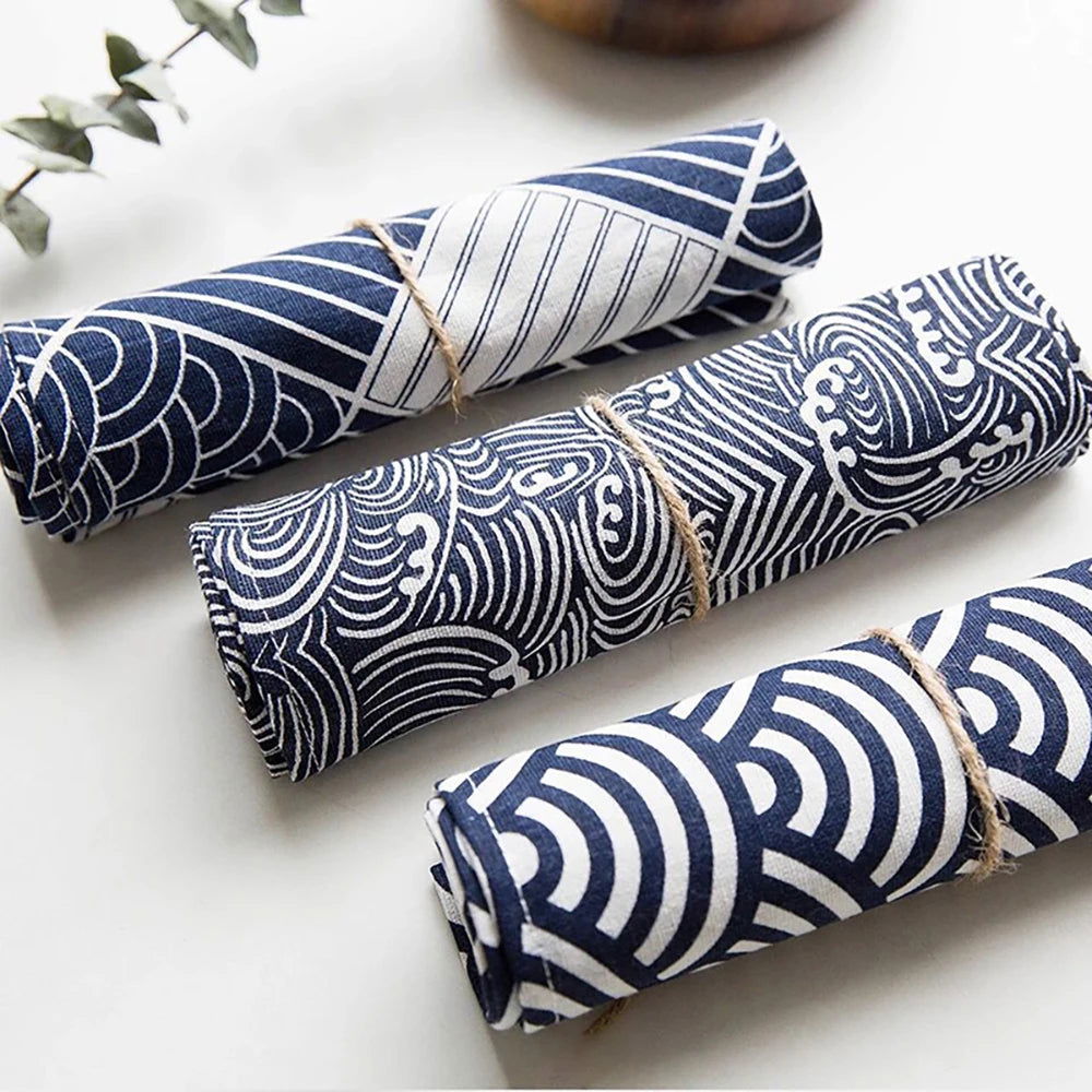Serviette de table en polycoton avec motifs japonais - pack de 4 – Image 13