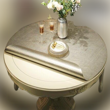 Nappe ronde PVC grise