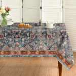 Nappe antitache imprimée fleuri style Boho
