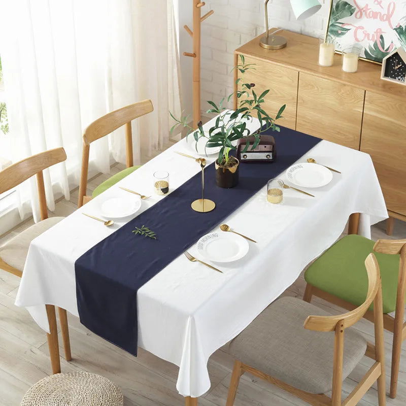 Nappe carrée en coton blanc – Image 5