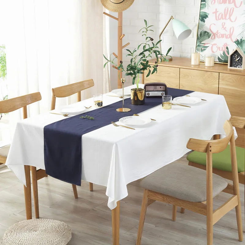 Nappe carrée en coton blanc – Image 8
