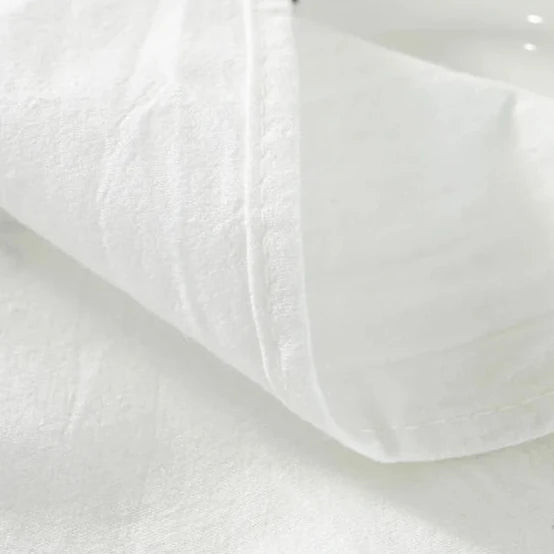 Nappe carrée en coton blanc – Image 10