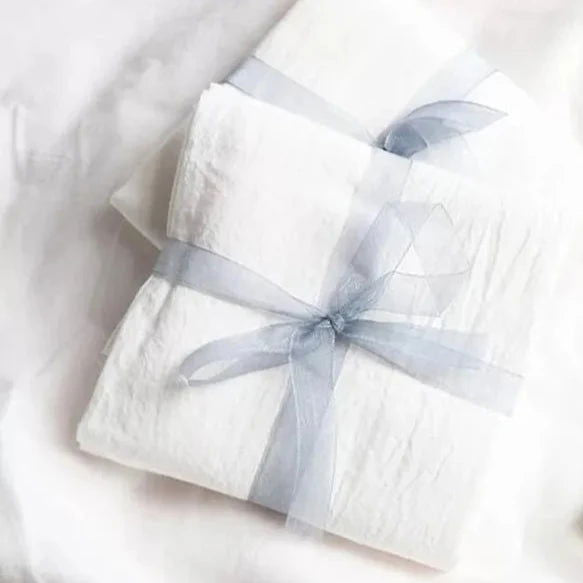 Nappe carrée en coton blanc – Image 11