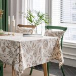 Nappe en Coton Lin Imprimée Fleurie Motif Camellia