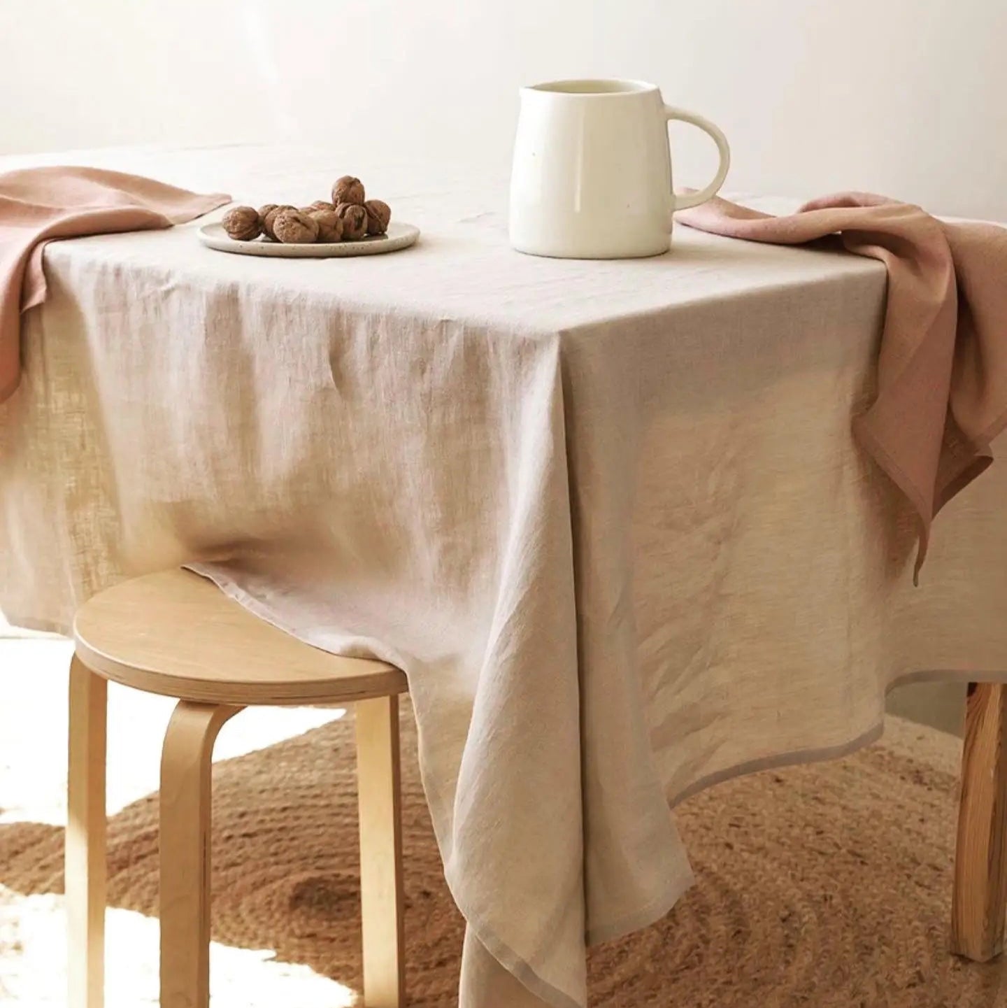 Nappe carrée en lin classique – Image 13