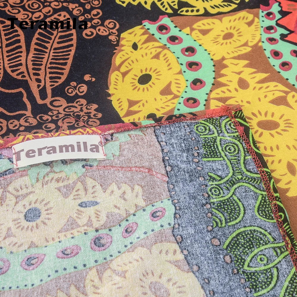 Nappe carrée coton-lin imprimé Batik – Image 8