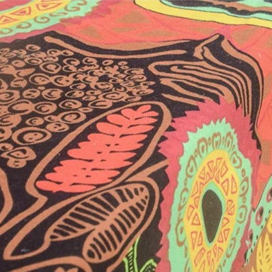 Nappe carrée coton-lin imprimé Batik – Image 9