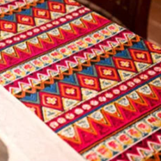Nappe carrée coton bohème avec dentelles – Image 4
