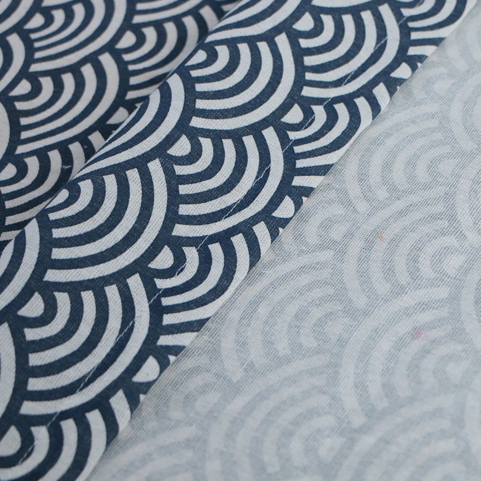Nappe carrée motif palmiers en coton et lin japonais – Image 9
