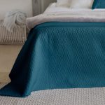 Couvre-lit matelassé Diamant - Bleu océan