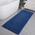 Grand tapis de bain bleu marine