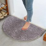 Tapis de bain demi lune gris