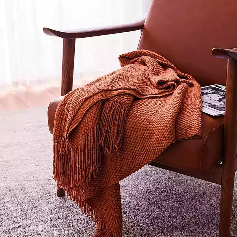Plaid chemin de lit cocooning caramel – Image 10