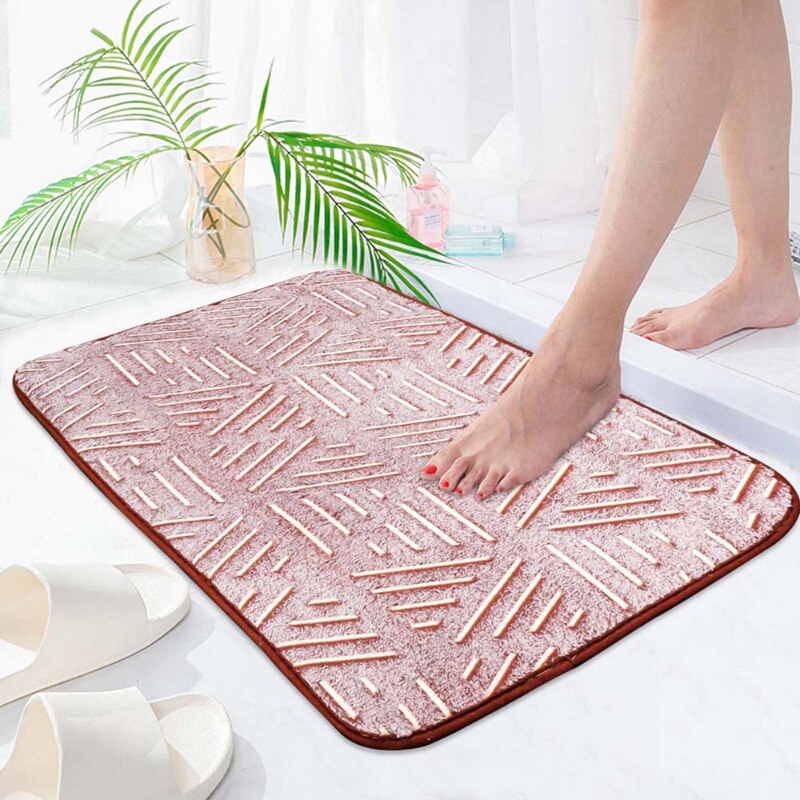 Tapis de bain couleur framboise – Image 2