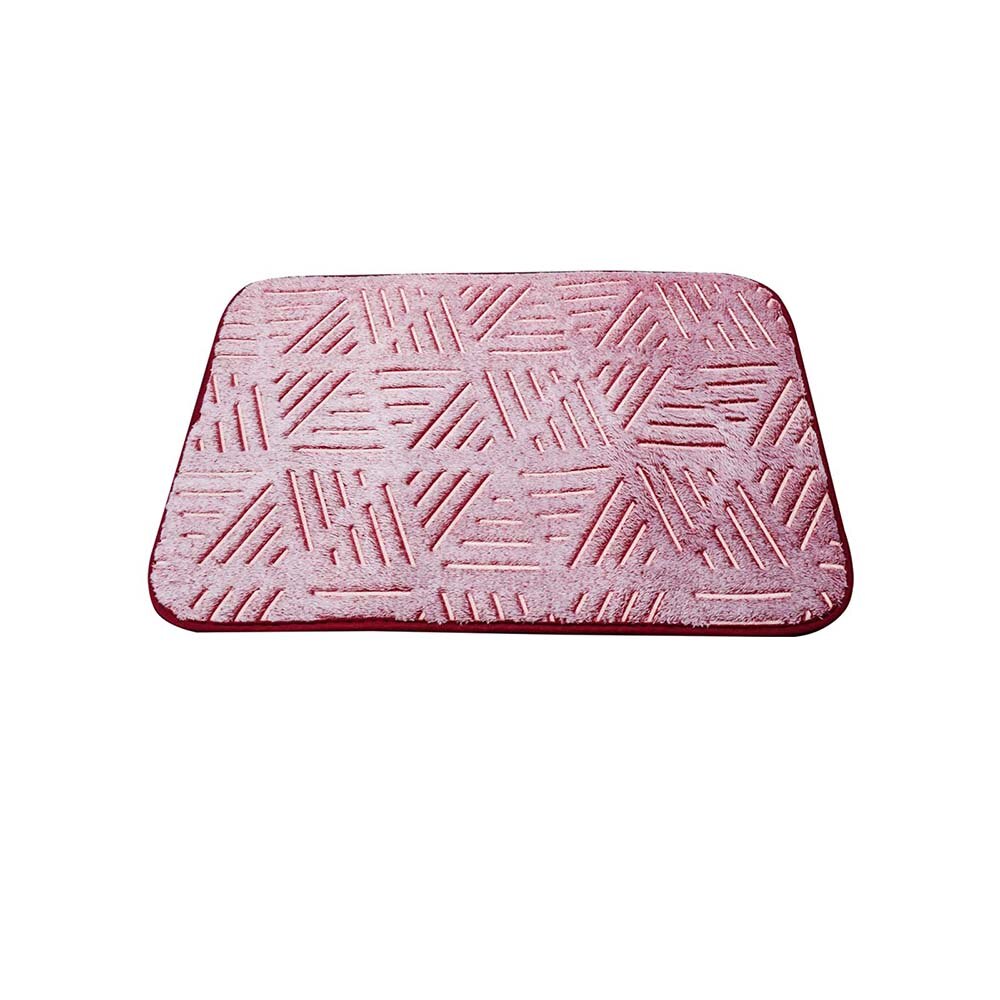 Tapis de bain couleur framboise