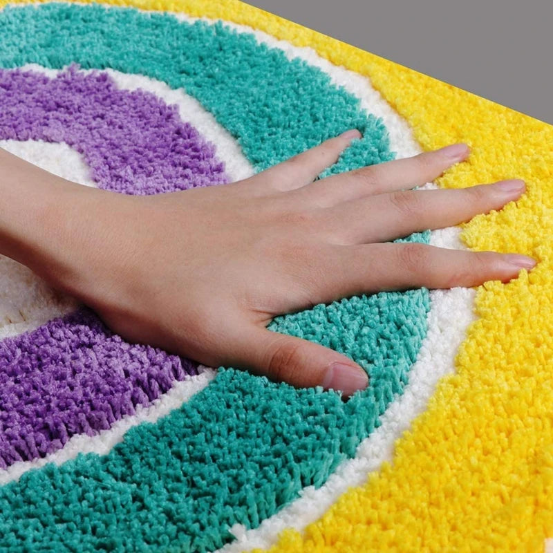 Tapis de bain multicolore en forme d'arc – Image 3