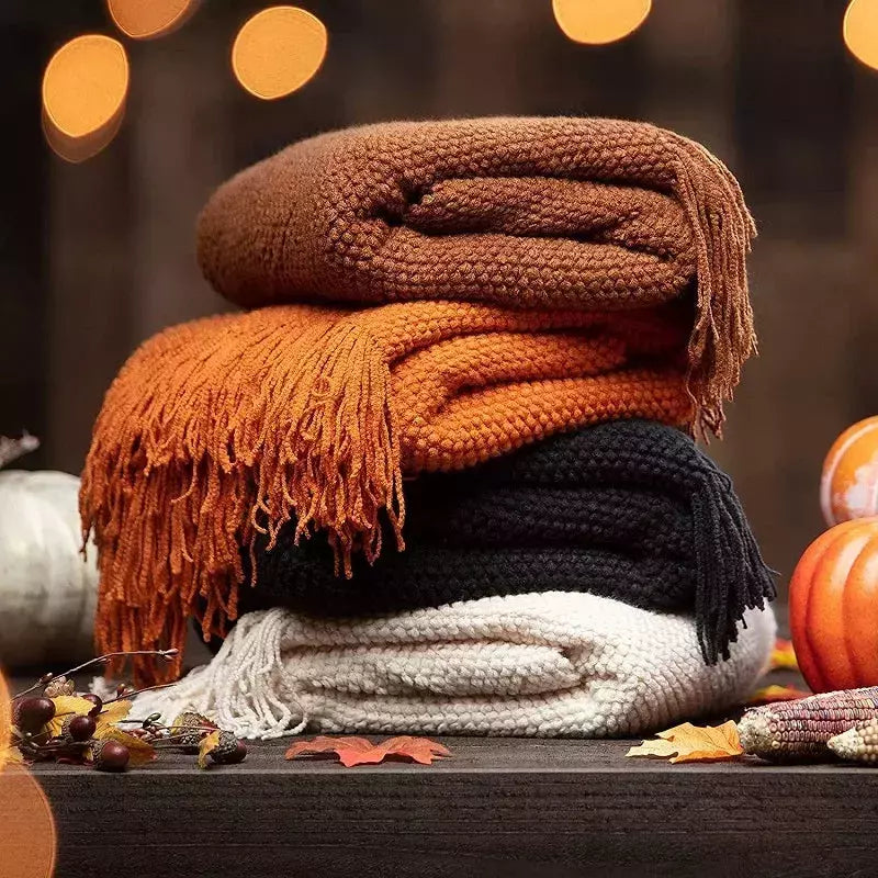 Plaid chemin de lit cocooning caramel – Image 11