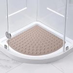 Tapis de douche demi lune kaki