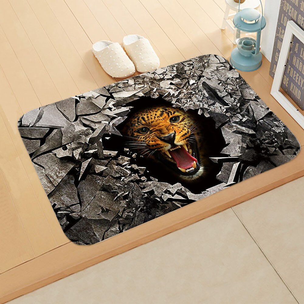 tapis de bain animaux guépard