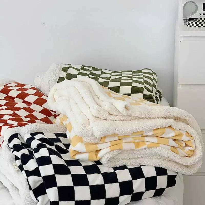 Plaid chemin de lit damier épais et chaleureux – Image 6