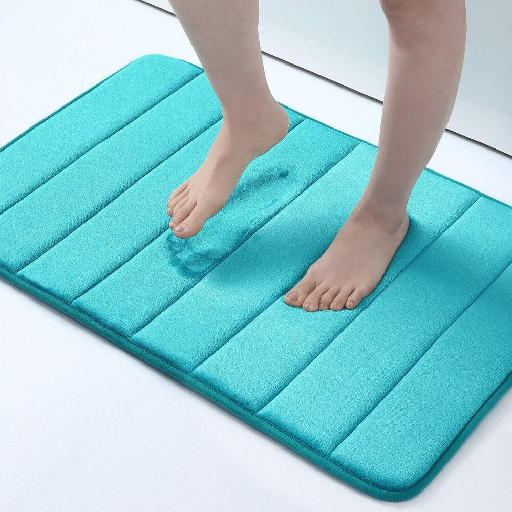 Tapis de bain 90x60 bleu ciel