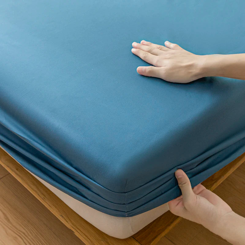 Drap housse bleu résistant à l'eau – Image 3