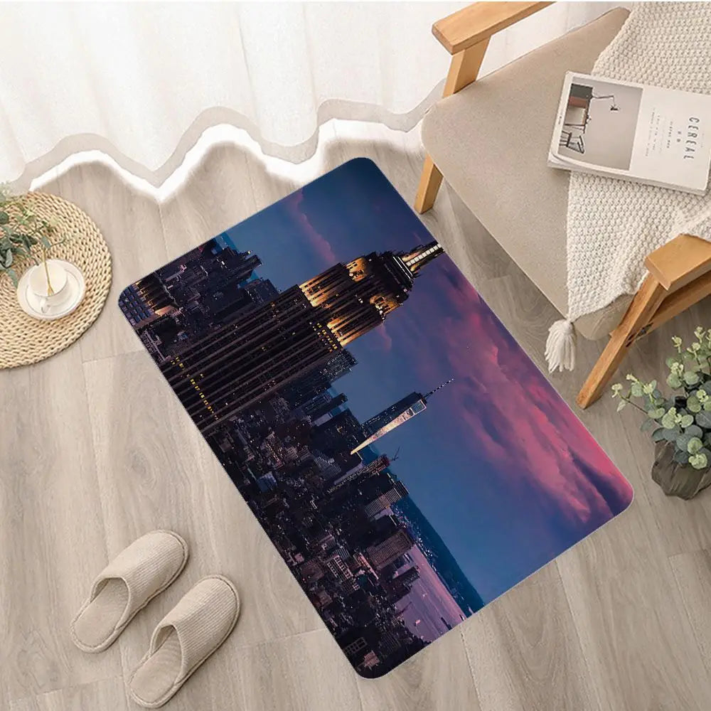 tapis de bain new york ciel sombre