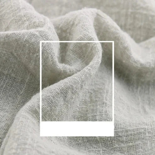 Serviettes table Fête en coton mousseline uni beige