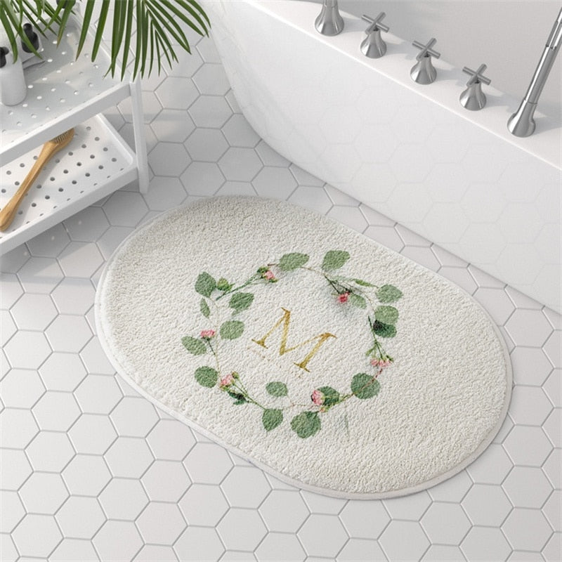 tapis de bain fleurs en cercle