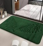 Tapis de bain couleur verte profonde